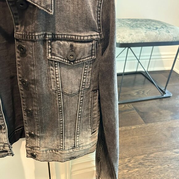VINCE OMBRE JEAN JACKET, Size Small - Picture 5 of 7